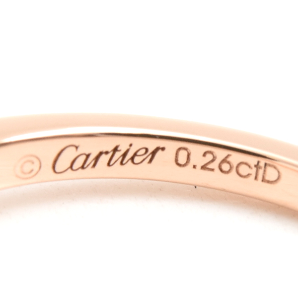 カルティエ 指輪 レディース バレリーナ ダイヤ リング D0.26ct 50号 ピンクゴールド Cartier 750PG 中古