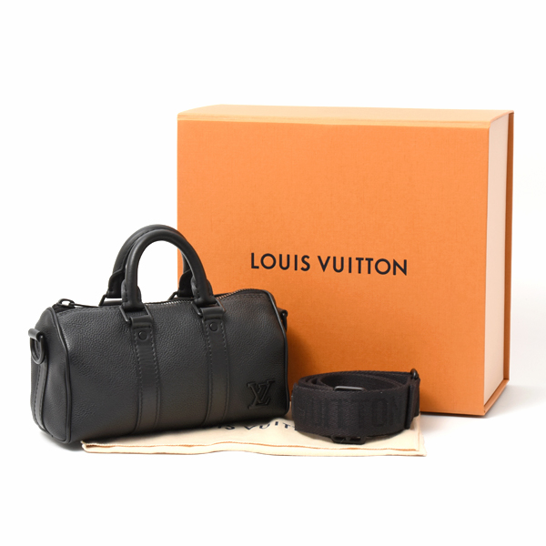 ルイヴィトン バッグ メンズ LV アエログラム キーポルXS ハンドバッグ ショルダーバッグ ノワール M80950 Louis Vuitton 中古