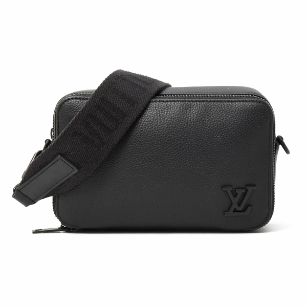 ルイヴィトン バッグ メンズ レディース LV アエログラム アルファ ウェアラブル ウォレット ショルダーバッグ ノワール M59161 Louis Vuitton 中古
