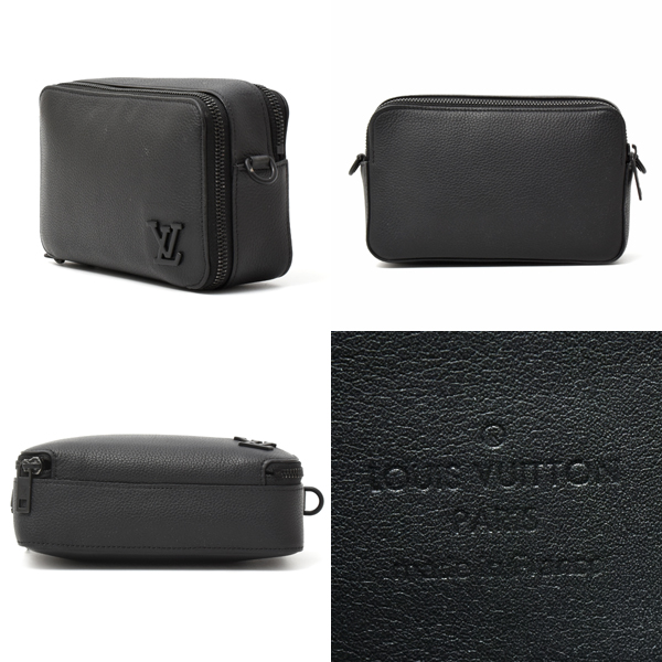 ルイヴィトン バッグ メンズ レディース LV アエログラム アルファ ウェアラブル ウォレット ショルダーバッグ ノワール M59161 Louis Vuitton 中古