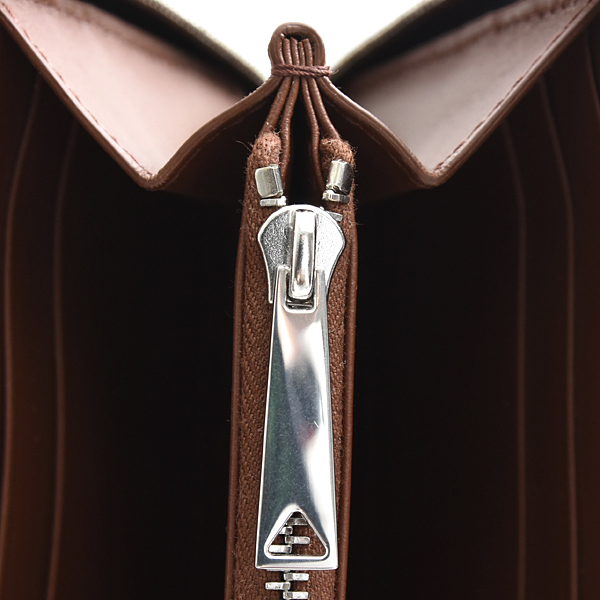 ボッテガヴェネタ 財布 メンズ カセット マキシイントレチャート ラウンドファスナー長財布 レザー ダークネイビー BOTTEGA VENETA 814649 VBWD5 中古