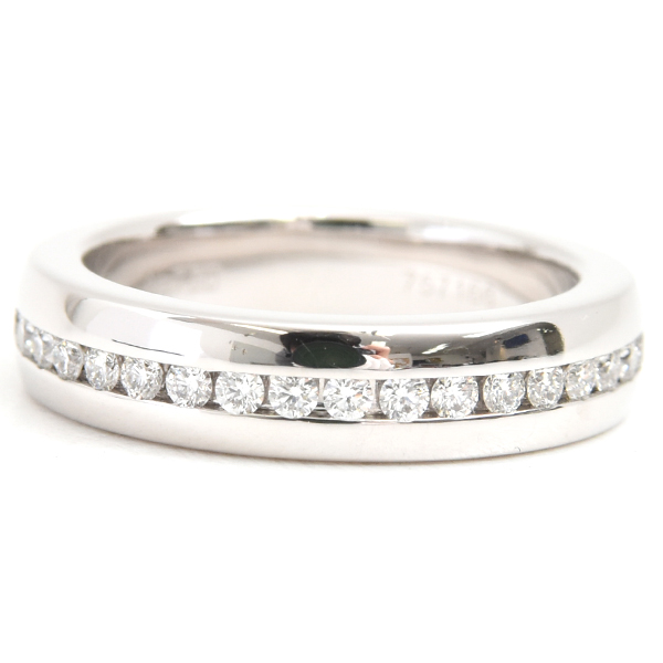 ハリーウィンストン 指輪 レディース HWロゴ ダイヤモンド リング 保証書付 11.5号 ホワイトゴールド HARRY WINSTON 750WG 中古