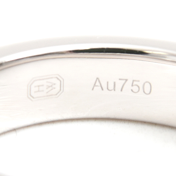 ハリーウィンストン 指輪 レディース HWロゴ ダイヤモンド リング 保証書付 11.5号 ホワイトゴールド HARRY WINSTON 750WG 中古