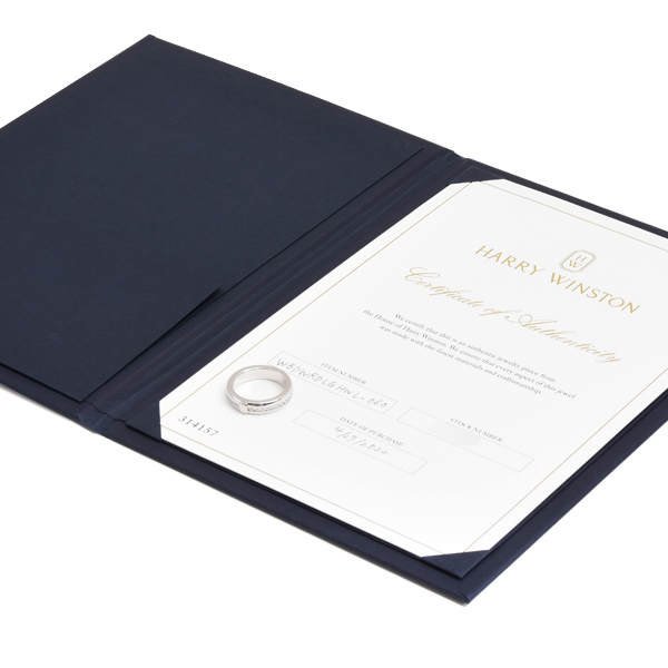 ハリーウィンストン 指輪 レディース HWロゴ ダイヤモンド リング 保証書付 11.5号 ホワイトゴールド HARRY WINSTON 750WG 中古