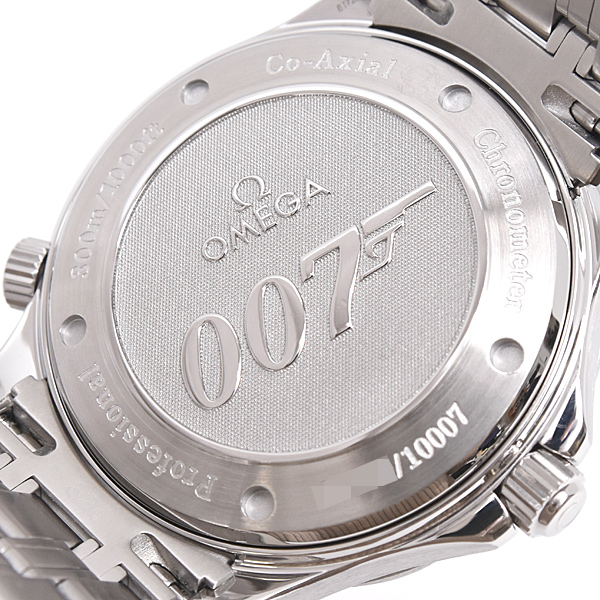 オメガ 時計 メンズ シーマスター300 007 ジェームズボンド 世界限定10007本 自動巻 ブルー文字盤 ステンレス SS OMEGA 2226.80.00 中古