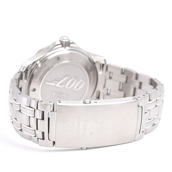 オメガ 時計 メンズ シーマスター300 007 ジェームズボンド 世界限定10007本 自動巻 ブルー文字盤 ステンレス SS OMEGA 2226.80.00 中古