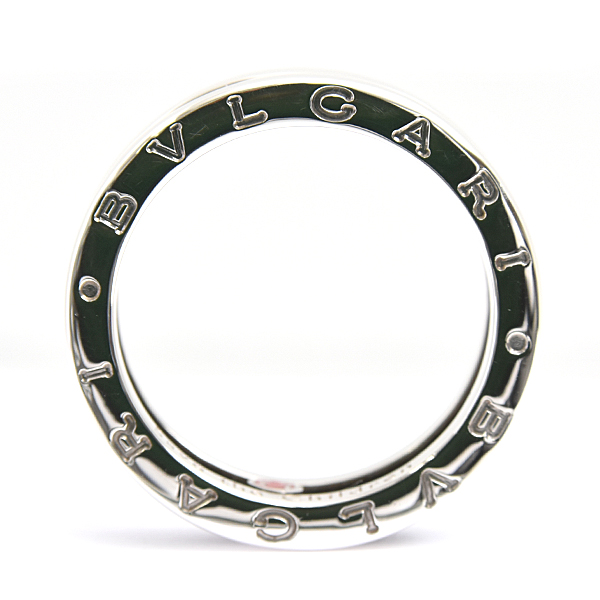 ブルガリ 指輪 メンズ ビー ゼロワン セーブ ザ チルドレン リング 刻印56 実測15号強 Ag925 セラミック シルバー BVLGARI B-ZERO1 中古