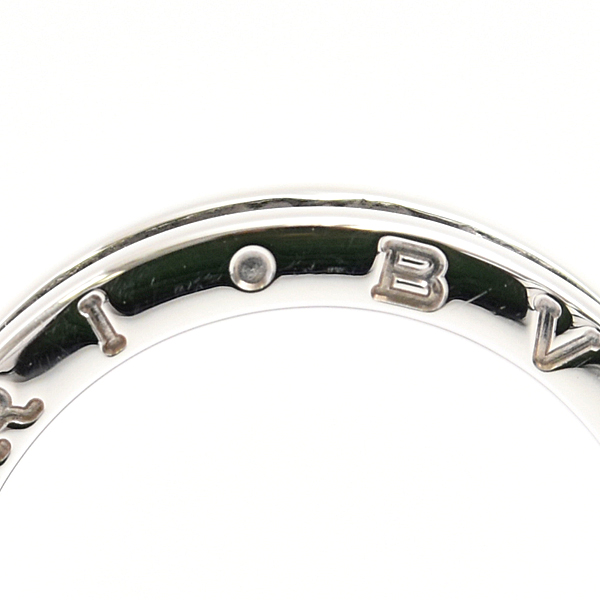 ブルガリ 指輪 メンズ ビー ゼロワン セーブ ザ チルドレン リング 刻印56 実測15号強 Ag925 セラミック シルバー BVLGARI B-ZERO1 中古