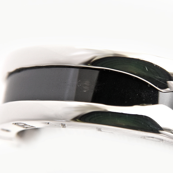 ブルガリ 指輪 メンズ ビー ゼロワン セーブ ザ チルドレン リング 刻印56 実測15号強 Ag925 セラミック シルバー BVLGARI B-ZERO1 中古