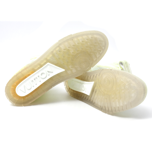 ルイヴィトン 靴 LVトレイナーライン ハイカットスニーカー サイズ10 JP28.5cm クリア ホワイト 1A5WJ1 Louis Vuitton 中古