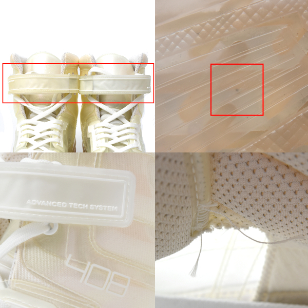 ルイヴィトン 靴 LVトレイナーライン ハイカットスニーカー サイズ10 JP28.5cm クリア ホワイト 1A5WJ1 Louis Vuitton 中古