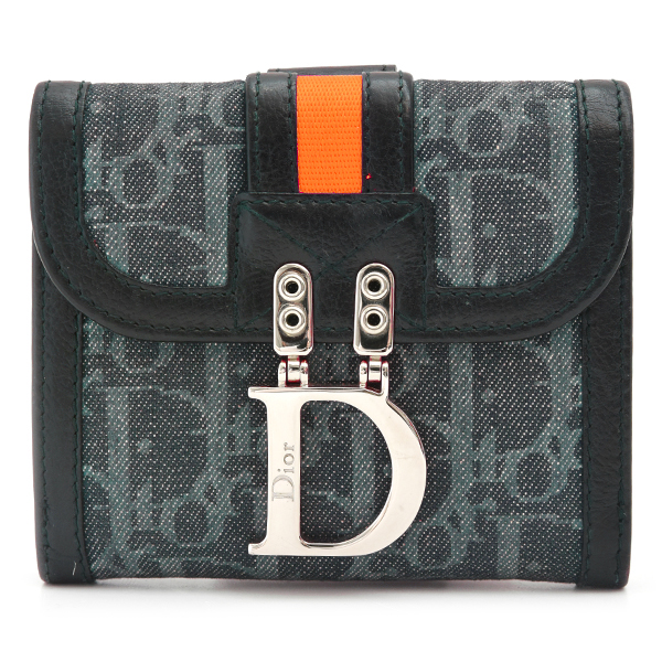 クリスチャンディオール 財布 レディース コンパクト財布 フライトライン トロッター Christian Dior 4b007438 中古
