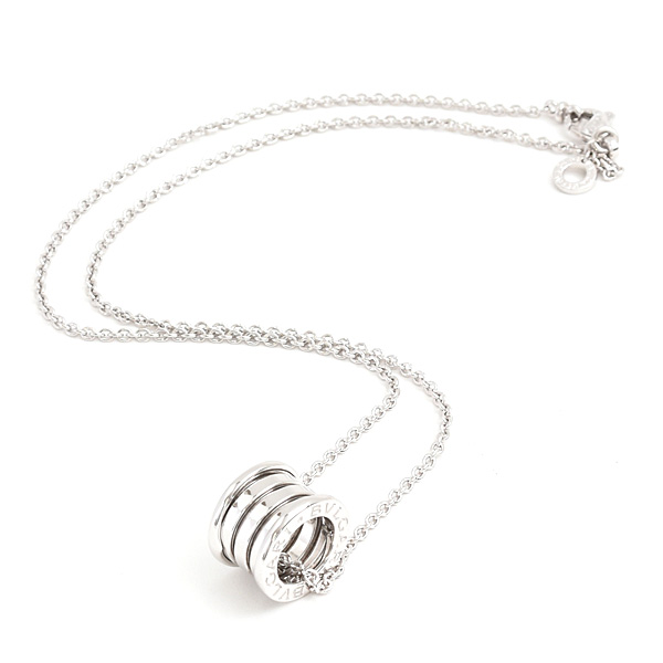 ブルガリ ネックレス レディース メンズ ビーゼロワン B-ZERO1 ホワイトゴールド BVLGARI 750WG 中古