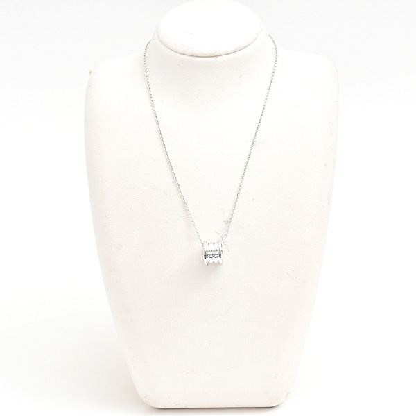 ブルガリ ネックレス レディース メンズ ビーゼロワン B-ZERO1 ホワイトゴールド BVLGARI 750WG 中古