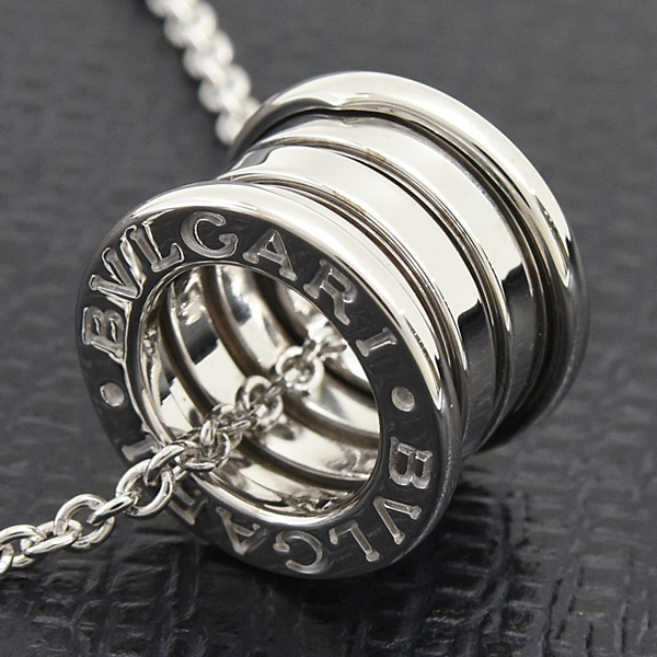 ブルガリ ネックレス レディース メンズ ビーゼロワン B-ZERO1 ホワイトゴールド BVLGARI 750WG 中古