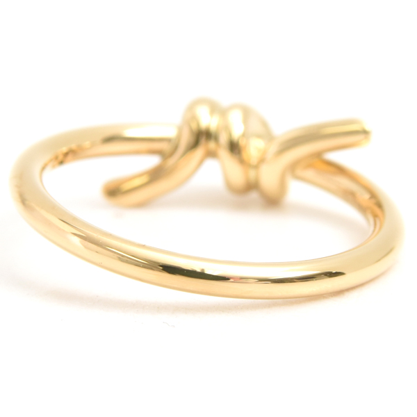 ティファニー 指輪 レディース ノット リング 10.5号程 イエローゴールド TIFFANY 750YG 中古