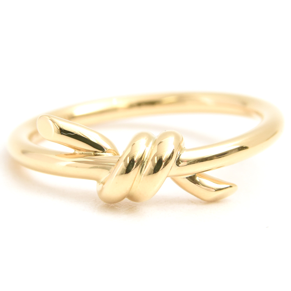 ティファニー 指輪 レディース ノット リング 10.5号程 イエローゴールド TIFFANY 750YG 中古