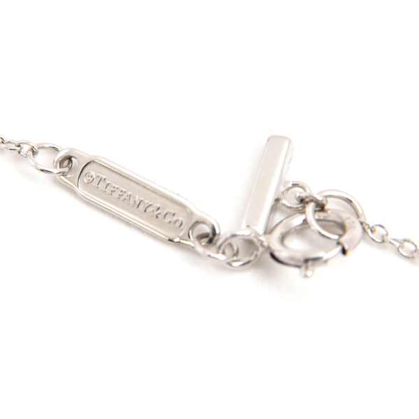 ティファニー ネックレス レディース Tスマイル ミニ ネックレス ホワイトゴールド TIFFANY 750WG 中古