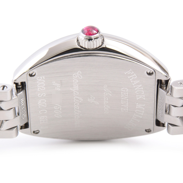 フランクミュラー 時計 レディース ハート トゥ ハート 電池式 日本限定500本 シルバー文字盤 ステンレス FRANCK MULLER 5002SQZC6HJ 中古