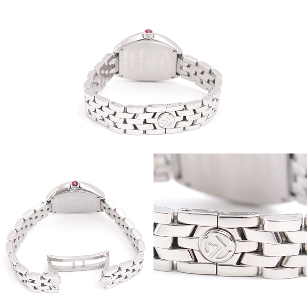 フランクミュラー 時計 レディース ハート トゥ ハート 電池式 日本限定500本 シルバー文字盤 ステンレス FRANCK MULLER 5002SQZC6HJ 中古