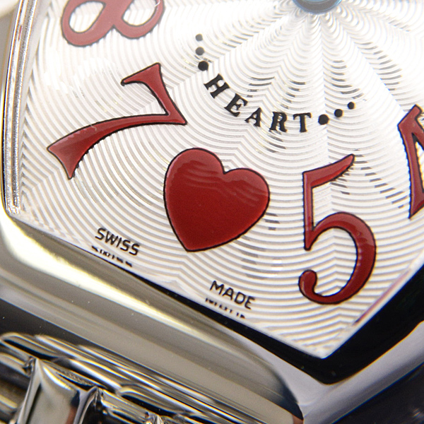 フランクミュラー 時計 レディース ハート トゥ ハート 電池式 日本限定500本 シルバー文字盤 ステンレス FRANCK MULLER 5002SQZC6HJ 中古