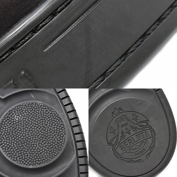 ベルルッティ 靴 メンズ カリグラフィー プレイタイム スクリット レザー スニーカー 8 1/2 日本サイズ28cm ブラック Berluti 中古