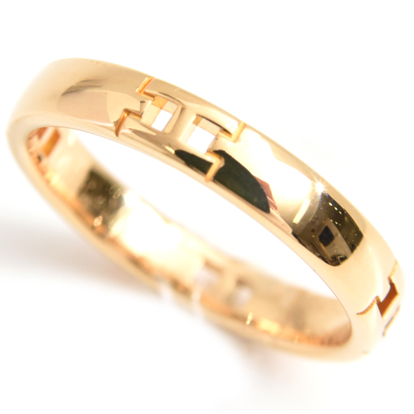 エルメス 指輪 レディース エヴァー ヘラクレス リング 54号 イエローゴールド HERMES 750YG 中古