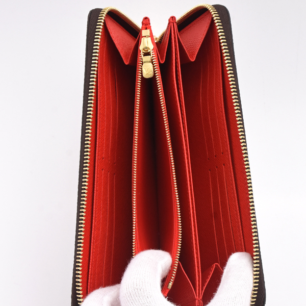 ルイヴィトン 財布 レディース モノグラム ジッピー・ウォレット 長財布 コクリコ レッド Louis Vuitton M41896 未使用展示品