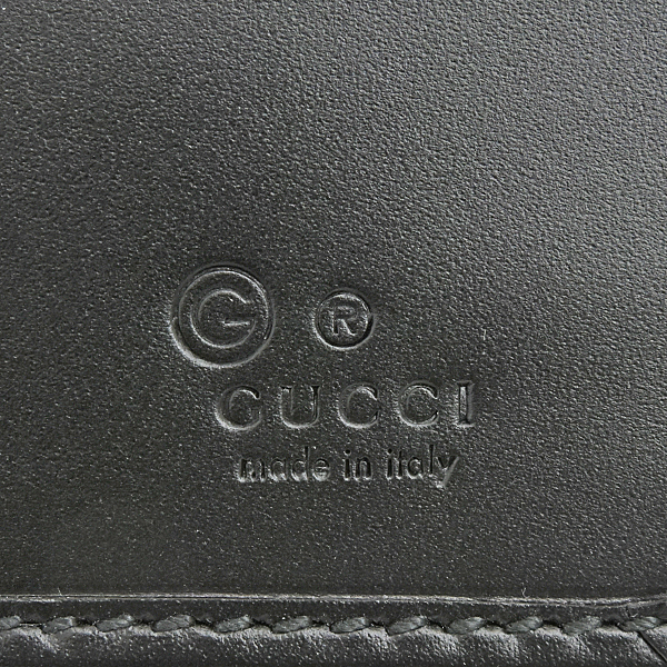 グッチ 財布 メンズ グッチシマ ロングウォレット 札入れ アウトレット ブラック 二つ折り カーフ グッチシグネチャー GUCCI 779828 中古