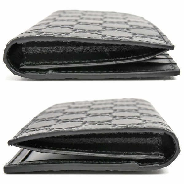 グッチ 財布 メンズ グッチシマ ロングウォレット 札入れ アウトレット ブラック 二つ折り カーフ グッチシグネチャー GUCCI 779828 中古