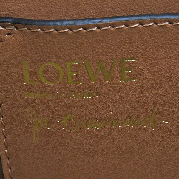 ロエベ バッグ レディース ダブルハンドル スクエア アナグラム ハンドバッグ トートバッグ カーフレザー タン LOEWE 中古