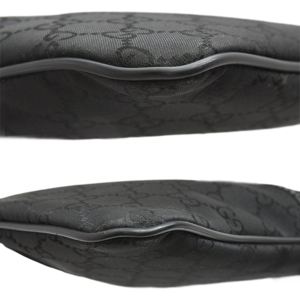 グッチ バッグ メンズ ショルダーバッグ GGナイロン ナイロン×レザー ブラック GUCCI 4491183 中古