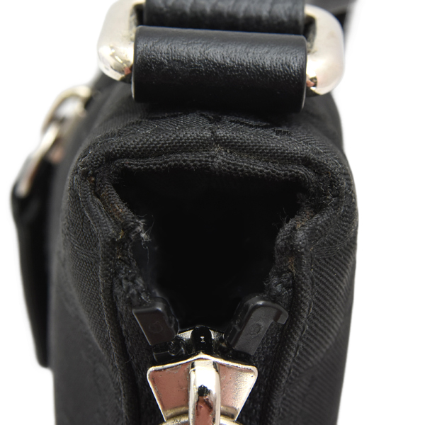 グッチ バッグ メンズ ショルダーバッグ GGナイロン ナイロン×レザー ブラック GUCCI 4491183 中古