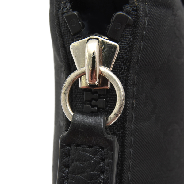 グッチ バッグ メンズ ショルダーバッグ GGナイロン ナイロン×レザー ブラック GUCCI 4491183 中古