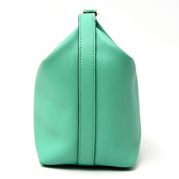 ヴァレクストラ バッグ モチバッグ ハンドバッグ ショルダーバッグ ソフトカーフスキン ブルーグリーン Valextra 中古