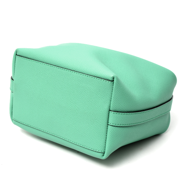 ヴァレクストラ バッグ モチバッグ ハンドバッグ ショルダーバッグ ソフトカーフスキン ブルーグリーン Valextra 中古