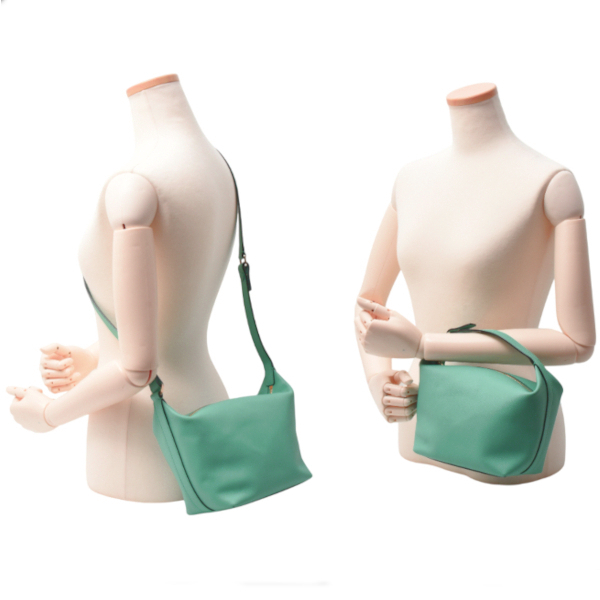 ヴァレクストラ バッグ モチバッグ ハンドバッグ ショルダーバッグ ソフトカーフスキン ブルーグリーン Valextra 中古