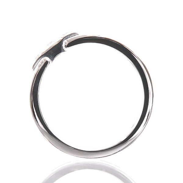 ティファニー 指輪 レディース アトラス 3Pダイヤモンド リング 9号 ホワイトゴールド TIFFANY 750WG 中古