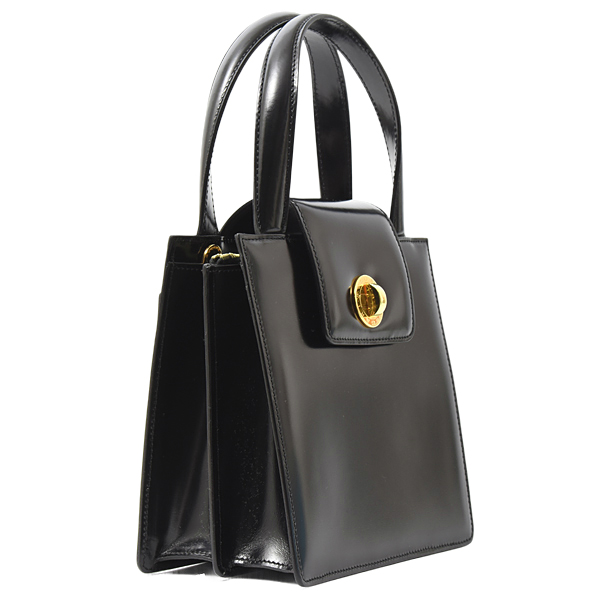 ブルガリ バッグ レディース ブルガリブルガリ ミニハンドバッグ ショルダー レザー ブラック BVLGARI 中古