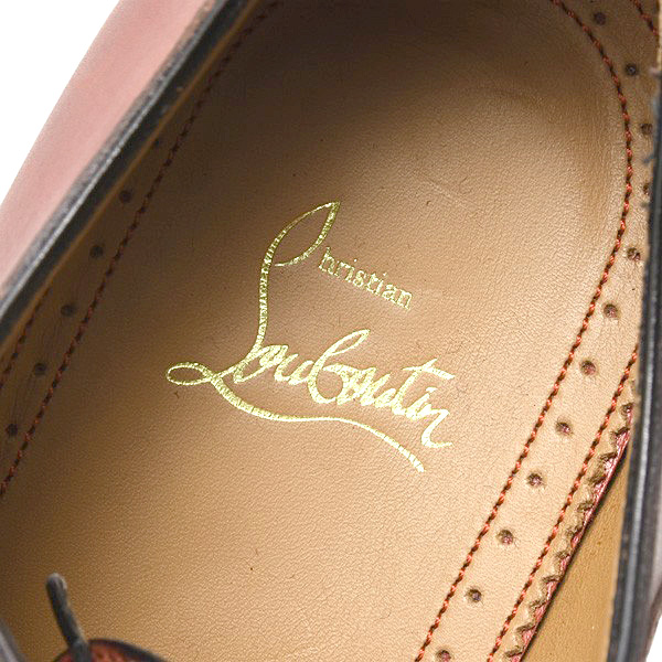 クリスチャンルブタン 靴 メンズ グレゴ ドレスシューズ ローファー 革靴 42 27cm レザー ブラウン Christian Louboutin 中古
