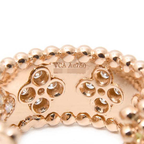 ヴァンクリーフ&アーペル ピアス レディース ペルレ クローバー イヤリング ダイヤモンド ピンクゴールド VCARO2MK00 Van Cleef & Arpels 750PG 中古
