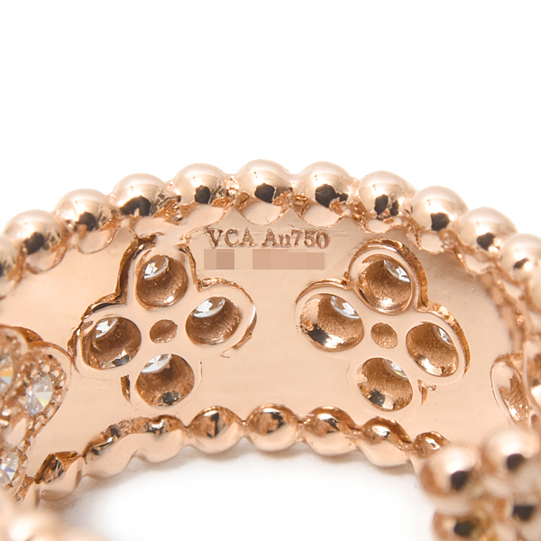 ヴァンクリーフ&アーペル ピアス レディース ペルレ クローバー イヤリング ダイヤモンド ピンクゴールド VCARO2MK00 Van Cleef & Arpels 750PG 中古