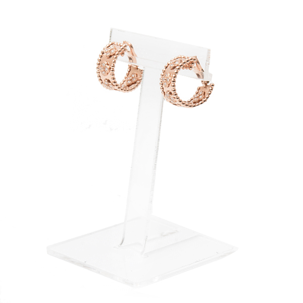 ヴァンクリーフ&アーペル ピアス レディース ペルレ クローバー イヤリング ダイヤモンド ピンクゴールド VCARO2MK00 Van Cleef & Arpels 750PG 中古