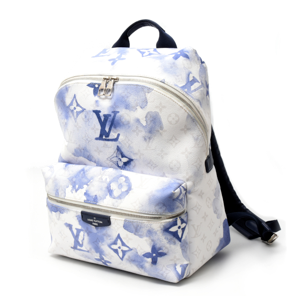 ルイヴィトン バッグ メンズ ディスカバリー バックパック モノグラムウォーターカラー リュックサック ホワイト ブルー M45760 Louis Vuitton 中古