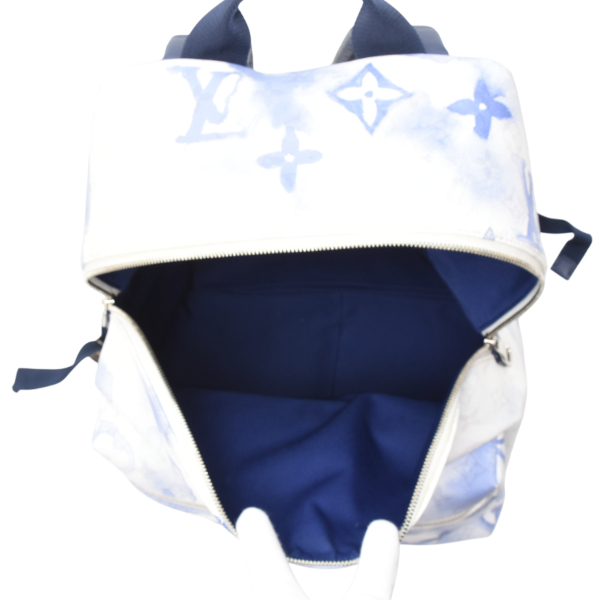 ルイヴィトン バッグ メンズ ディスカバリー バックパック モノグラムウォーターカラー リュックサック ホワイト ブルー M45760 Louis Vuitton 中古