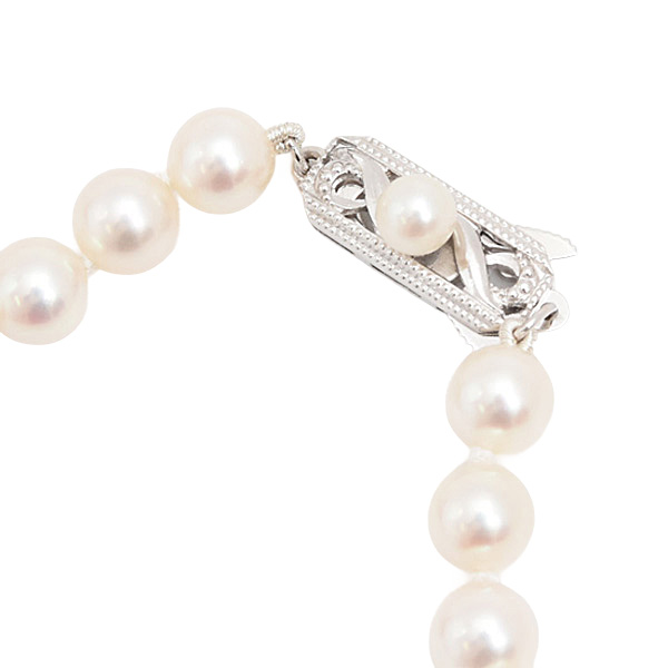 ミキモト ネックレス レディース パール ネックレス 6.1mm～6.5mm珠 ホワイトゴールド MIKIMOTO K14WG 中古