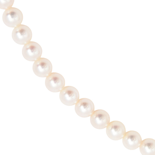 ミキモト ネックレス レディース パール ネックレス 6.1mm～6.5mm珠 ホワイトゴールド MIKIMOTO K14WG 中古