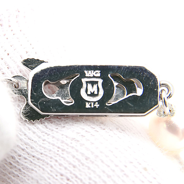 ミキモト ネックレス レディース パール ネックレス 6.1mm～6.5mm珠 ホワイトゴールド MIKIMOTO K14WG 中古