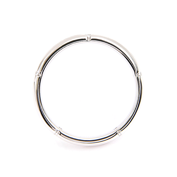 ティファニー 指輪 レディース ストリーメリカ 5P ダイヤ リング 実測サイズ11.5号程度 ホワイトゴールド TIFFANY 750WG K18WG 中古