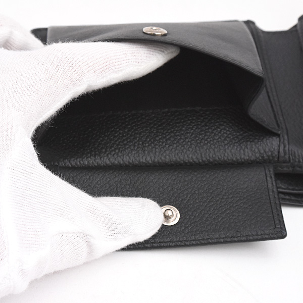 プラダ 財布 メンズ 二つ折り財布 カーフ NERO PRADA 2MO738 中古